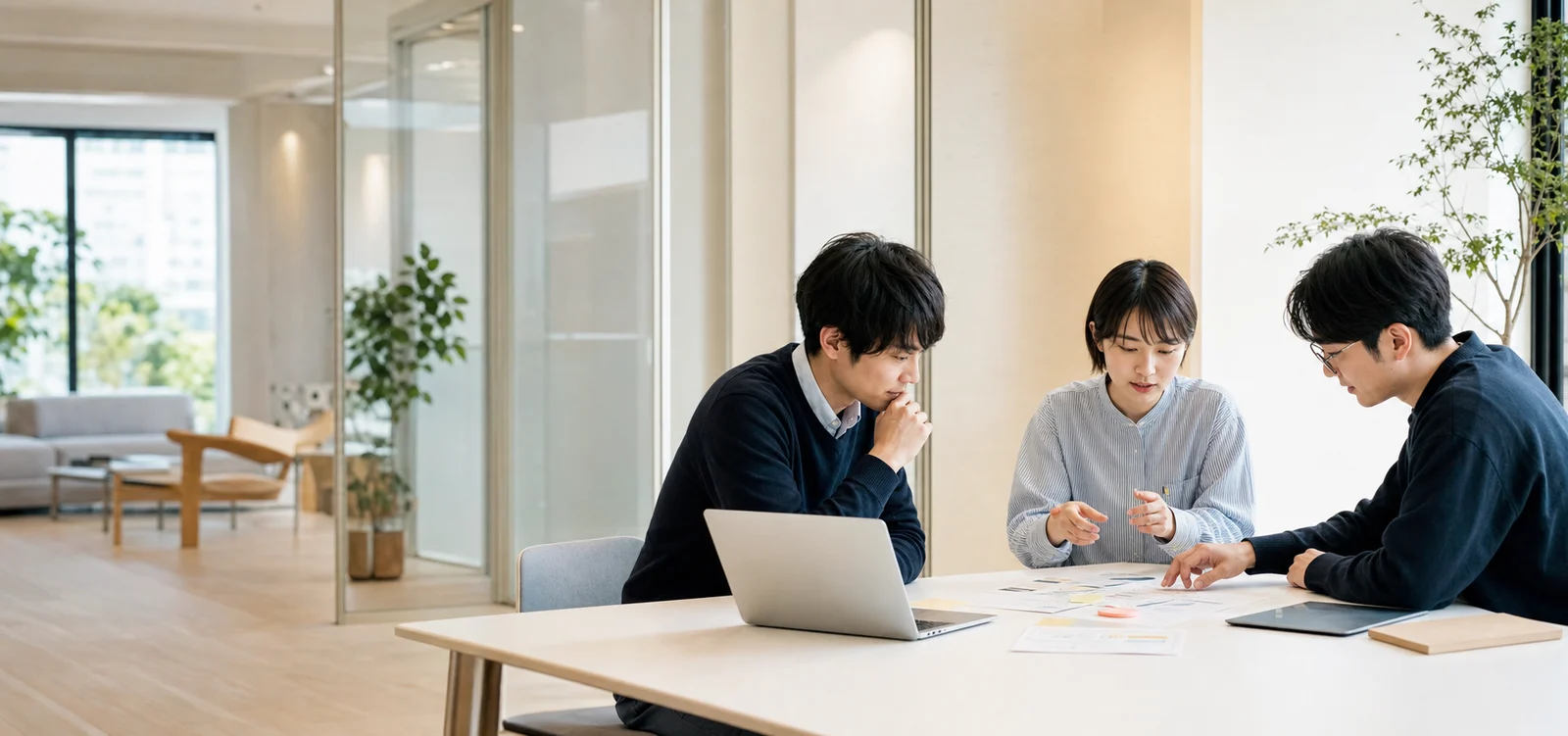 業務課題を整理しながらAI活用を検討するチーム